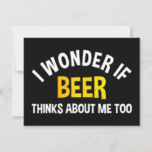 Ik vraag me af of bier ook aan mij denkt briefkaart