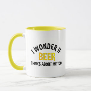 Ik vraag me af of bier ook aan mij denkt mok