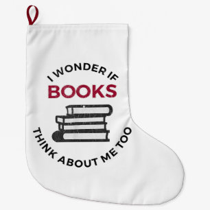 Ik vraag me af of boeken ook over mij denken - gra grote kerstsok