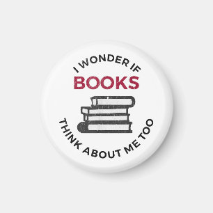 Ik vraag me af of boeken ook over mij denken - gra magneet