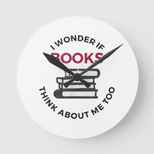 Ik vraag me af of boeken ook over mij denken - gra ronde klok
