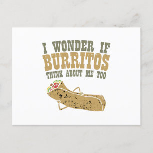 Ik vraag me af of burrito's ook aan mij denken aankondigingskaart