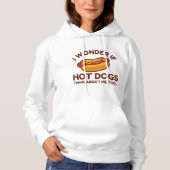 Ik vraag me af of hotdogs ook over mij denken hoodie (Voorkant)