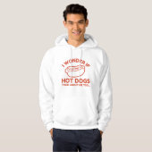 Ik vraag me af of hotdogs ook over mij denken hoodie (Voorkant volledig)