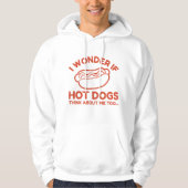 Ik vraag me af of hotdogs ook over mij denken hoodie (Voorkant)