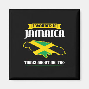 Ik vraag me af of Jamaica ook aan mij denkt Vlag Magneet