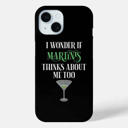 Ik vraag me af of Martinis ook aan mij denkt Case-Mate iPhone Case (Achterkant)