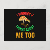 Ik vraag me af of pizza ook over mij denkt. briefkaart (Voorkant)