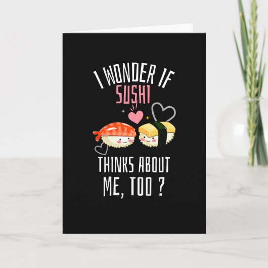 Ik vraag me af of sushi ook aan mij denkt kaart (Voorkant)