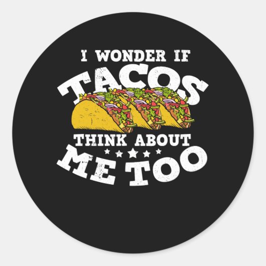 Ik vraag me af of taco's me te grappig vinden ronde sticker (Voorkant)