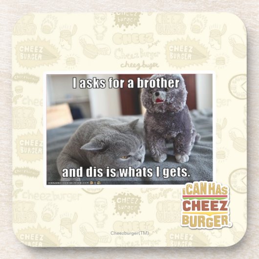 Ik vraag om een broer drankjes onderzetter (Voorkant)