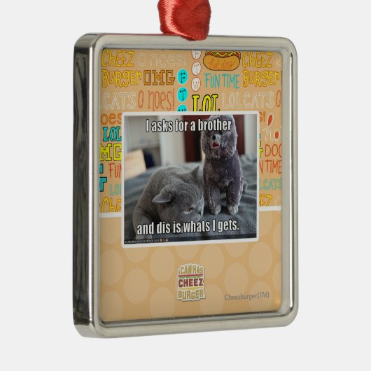 Ik vraag om een broer metalen ornament (Rechts)