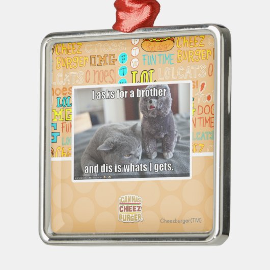 Ik vraag om een broer metalen ornament (Links)