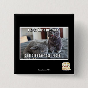 Ik vraag om een broer vierkante button 5,1 cm