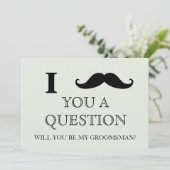 Ik vraag u of u mijn Groomsman zult zijn. IV. Kaart (Staand voorkant)