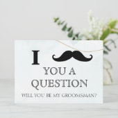 Ik vraag u of u mijn Groomsman zult zijn. IV. Kaart (Staand voorkant)