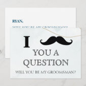 Ik vraag u of u mijn Groomsman zult zijn. IV. Kaart (Voorkant / Achterkant)