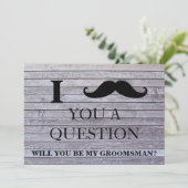 Ik vraag u of u mijn Groomsman zult zijn. Kaart (Staand voorkant)