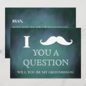 Ik vraag u of u mijn Groomsman zult zijn. Kaart (Voorkant / Achterkant)
