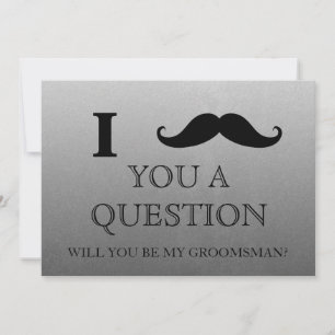 Ik vraag u of u mijn Groomsman zult zijn. Kaart