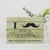 Ik vraag u of u mijn Groomsman zult zijn. Kaart (Staand voorkant)
