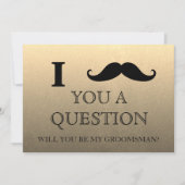 Ik vraag u of u mijn Groomsman zult zijn. Kaart (Voorkant)