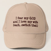 Ik vrees dat GOD/Love Wife Switch dat Trucker Pet (Voorkant)