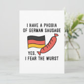 Ik vrees de woest bedankkaart (Staand voorkant)