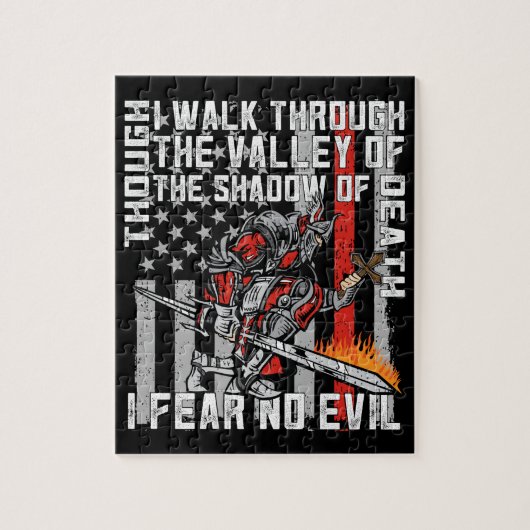 Ik vrees geen boze brandweerman. legpuzzel (Verticaal)