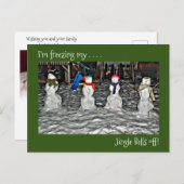 Ik vries mijn Jingle Bells af - Snow People Kaart (Voorkant / Achterkant)