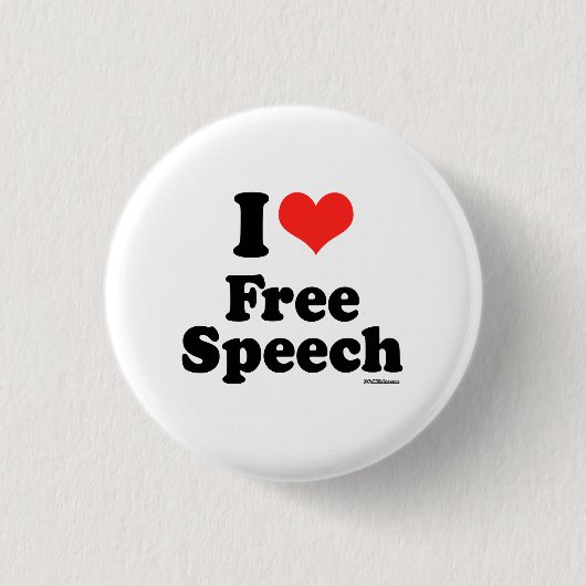 IK VRIJE SPEECH RONDE BUTTON 3,2 CM (Voorkant)