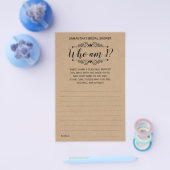 Ik Vrijgezellenfeest Rustic game Kaart (Enkel)