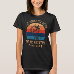 Ik vroeg de Heer en hij antwoordde me kruisbijbel  T-shirt