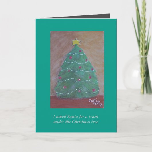 Ik vroeg de kerstman om een Kaart met kerst (Voorkant)