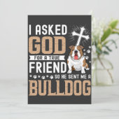 Ik vroeg God een echte vriend van mijn hond Kaart (Staand voorkant)