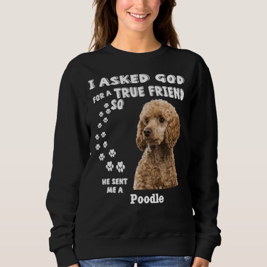 Ik vroeg God om een echte vriend, dus stuurde hij  Trui (Voorkant)