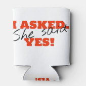 Ik vroeg het. Ze zei JA! Blikjeskoeler (Achterkant)