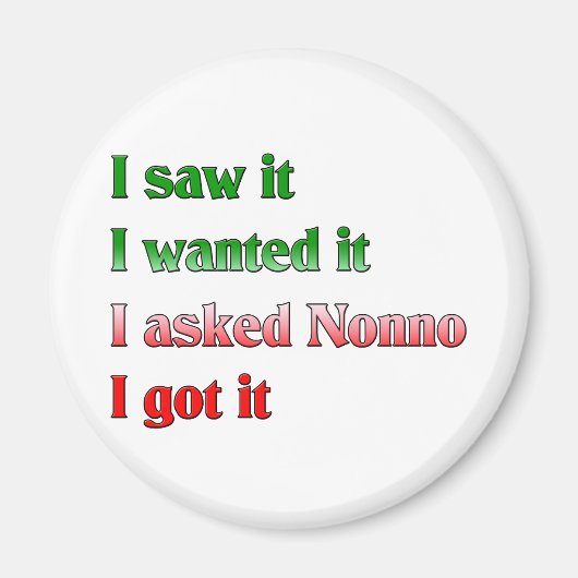 Ik vroeg Nonno Magneet (Voorkant)