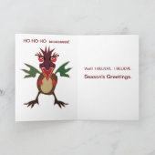 Ik vroeg om een draak feestdagen kaart (Binnen)