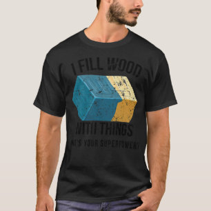 Ik vul hout met Dingen Epoy Resin Art bake pirate T-shirt