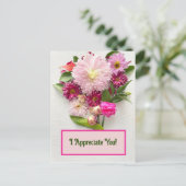 Ik waardeer je! briefkaart (Staand voorkant)