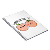 Ik waardeer je grappige perzik grap notitieboek (Rechterzijde)
