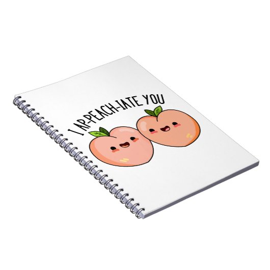 Ik waardeer je grappige perzik grap notitieboek (Rechterzijde)