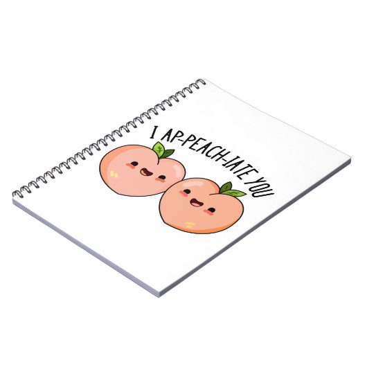 Ik waardeer je grappige perzik grap notitieboek (Linkerzijde)