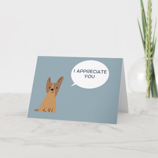Ik waardeer je hond Kaart (Voorkant)
