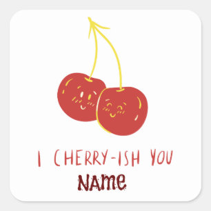 Ik waardeer jou Grappige Liefdeswaardering Koppel Vierkante Sticker