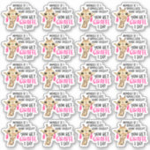 Ik waardeer uw Giraffe voor bestellingen en repara Sticker (Voorkant)