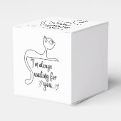 Ik wacht altijd op je Mijn Katten Bedankdoosjes (Voorkant Zijde)