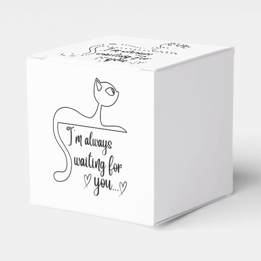 Ik wacht altijd op je Mijn Katten Bedankdoosjes (Voorkant Zijde)