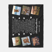 Ik wacht bij de deur Photo Dog Memorial Fleece Deken (Voorkant)